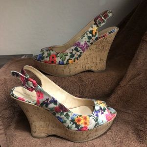 Beautiful floral wedges